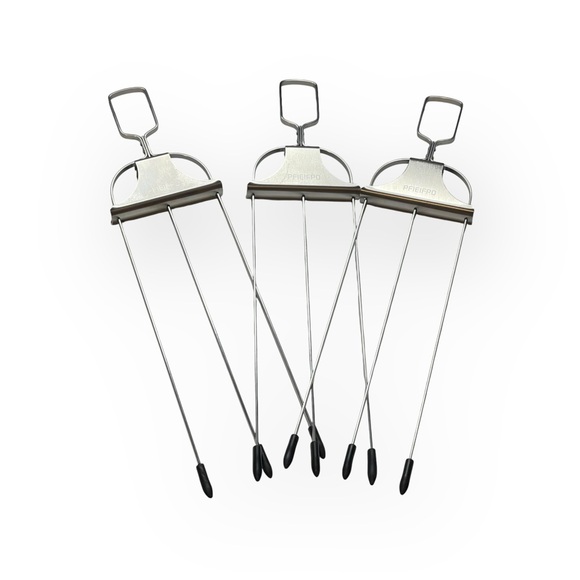 new PFIEIFPO ミ Grilling Savant 3 Prong BBQ Skewers ミ Set of 3 ミ Stainless Steel - Picture 13 of 16